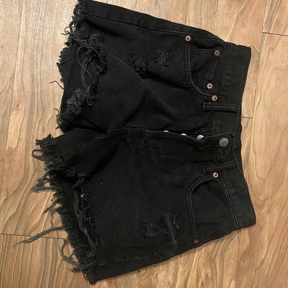 Black Aeropostale 90s high rise cut off size 6
